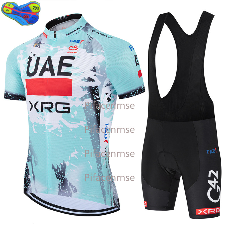 Mountain Biking Uae - UAE Cycling Jersey Set Summer Men's