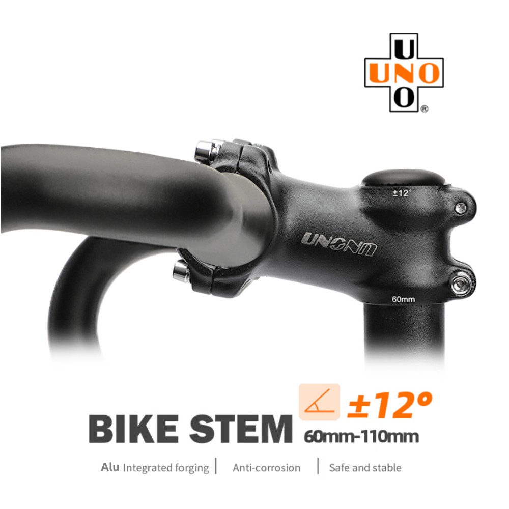 Handlebar Riser Stem - UNO Bicycle Handlebar Stem 12 Degree